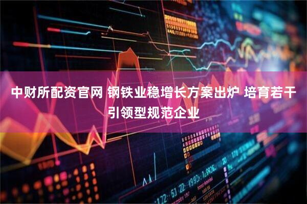 中财所配资官网 钢铁业稳增长方案出炉 培育若干引领型规范企业