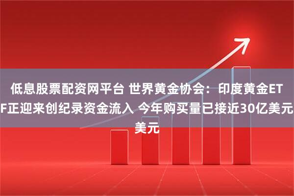 低息股票配资网平台 世界黄金协会：印度黄金ETF正迎来创纪录资金流入 今年购买量已接近30亿美元